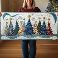 Runner da Tavola Trapuntato – Snowy Pine Forest