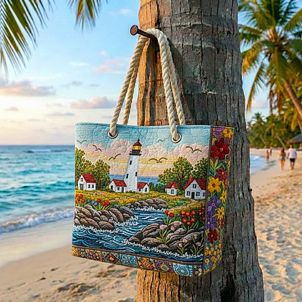 Borsa da Mare Artigianale – Lighthouse Glow