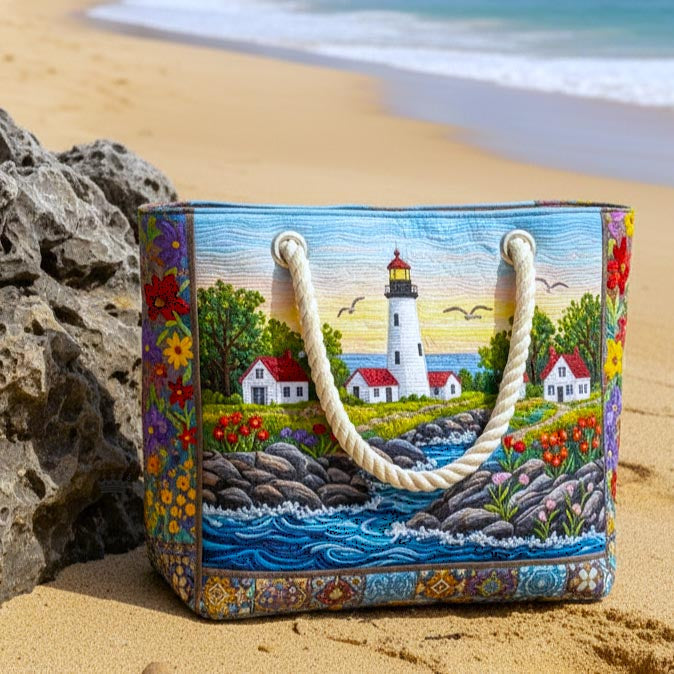 Borsa da Mare Artigianale – Lighthouse Glow