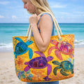 Borsa da Mare Artigianale – Coral Turtle Dream