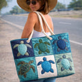 Borsa da Mare Artigianale – Azure Turtle