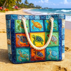Borsa da Mare Artigianale – Tortuga Run Sparkle