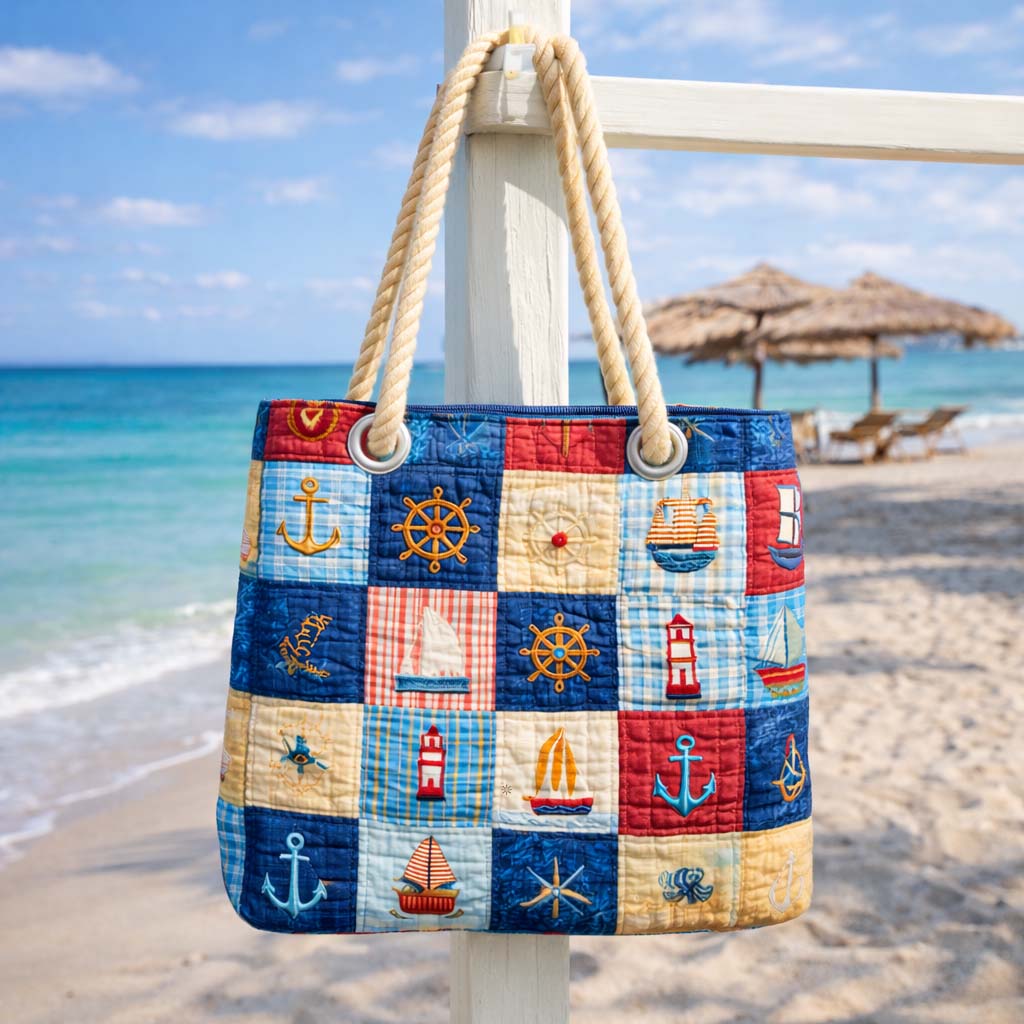 Borsa da Mare Artigianale – Marine Patchwork