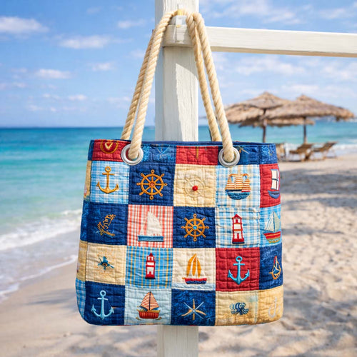 Borsa da Mare Artigianale – Marine Patchwork