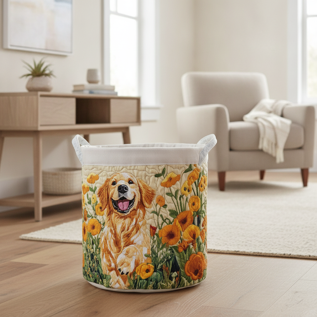 Cesto Portabiancheria – Happy Golden Pup