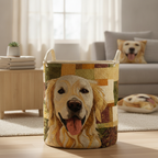 Cesto Portabiancheria – Happy Golden Retriever