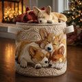 Cesto Portabiancheria – Holiday Corgi Dreams