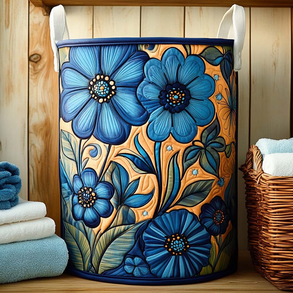 Cesto Portabiancheria – Indigo Bloom Harmony