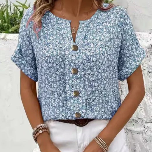 Jelena | Top floreale estivo elegante