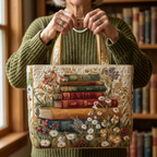 Borsa artigianale con motivo floreale