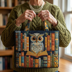 Borsa artigianale con gufi