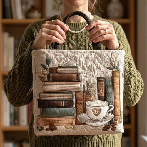 Borsa artigianale con motivo caffè