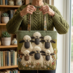 Borsa artigianale con pecorelle