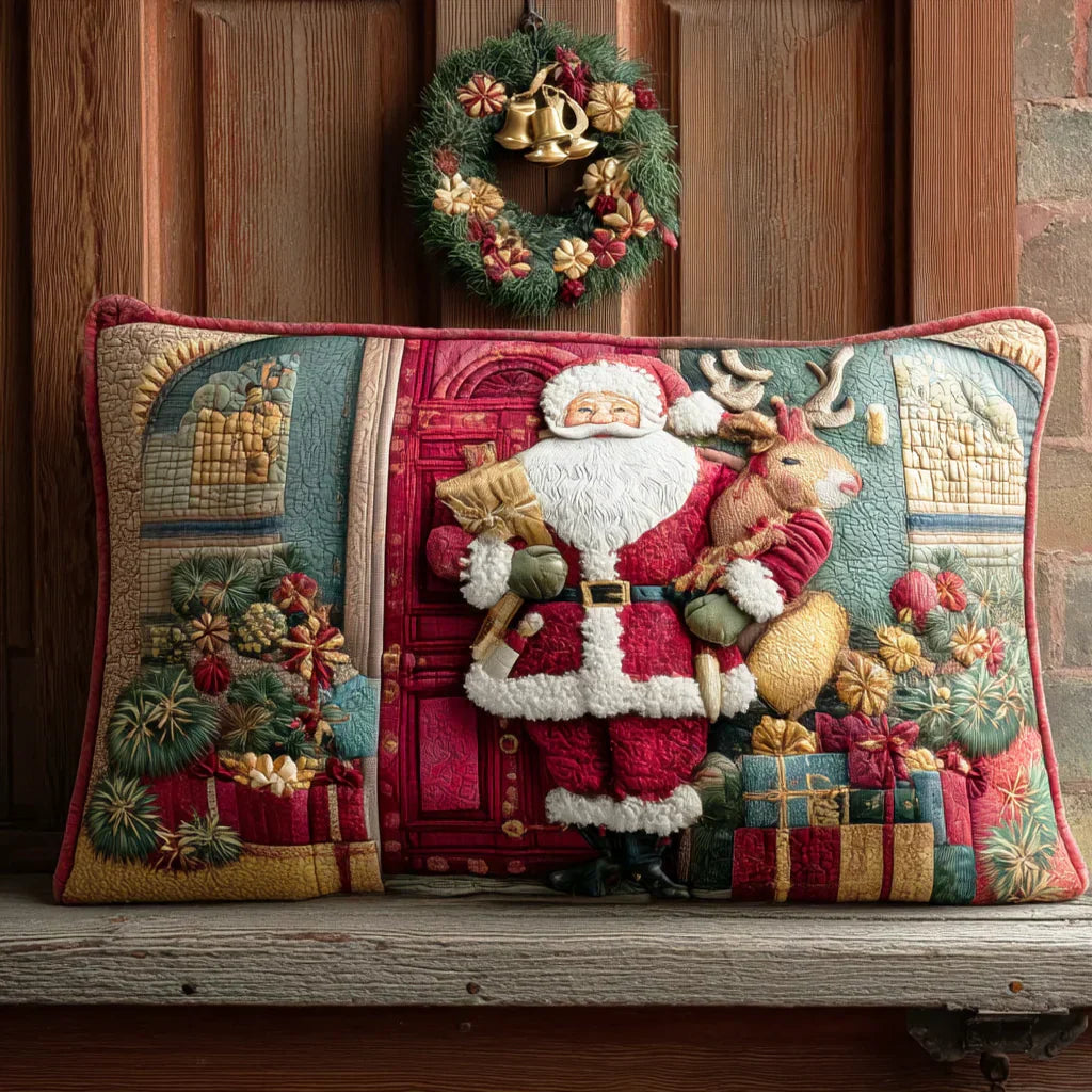 Copricuscino Trapuntato – Santa Claus Heartwarming