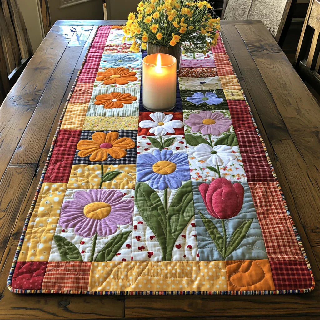 Runner da Tavola Trapuntato – Petal Path