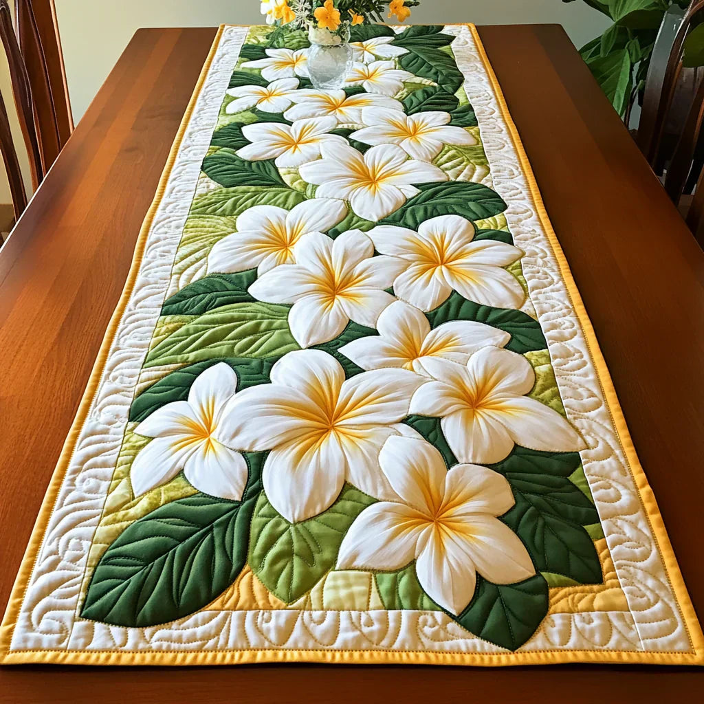 Runner da Tavola Trapuntato – Plumeria