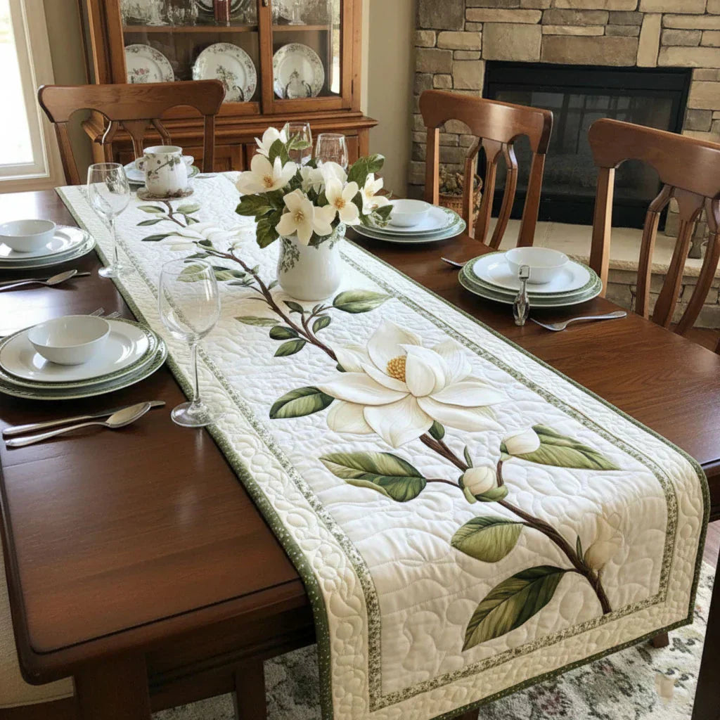 Runner da Tavola Trapuntato – Rustic Magnolia