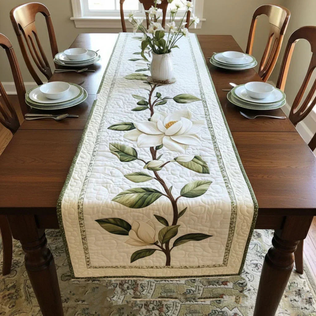 Runner da Tavola Trapuntato – Rustic Magnolia