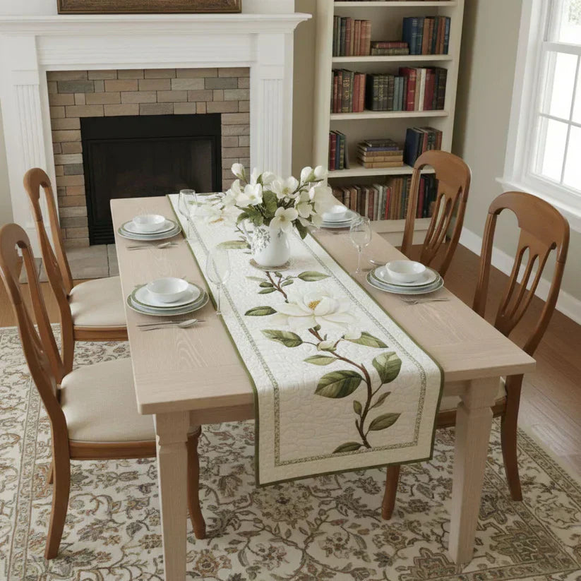 Runner da Tavola Trapuntato – Rustic Magnolia