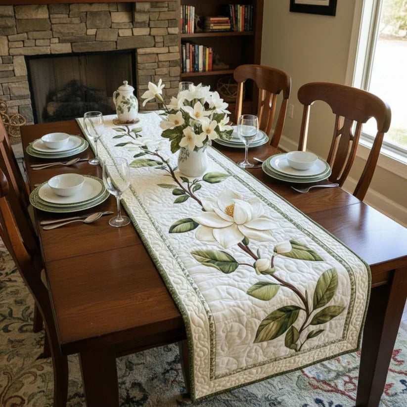 Runner da Tavola Trapuntato – Rustic Magnolia