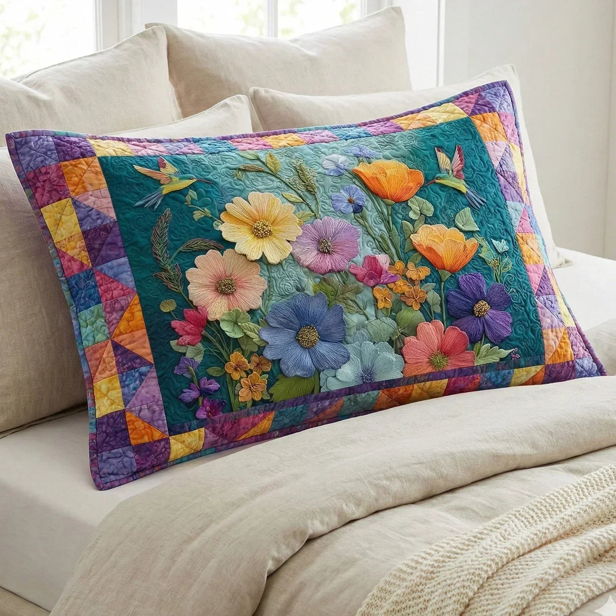 Copricuscino Trapuntato – Fluffy Petal Fantasy