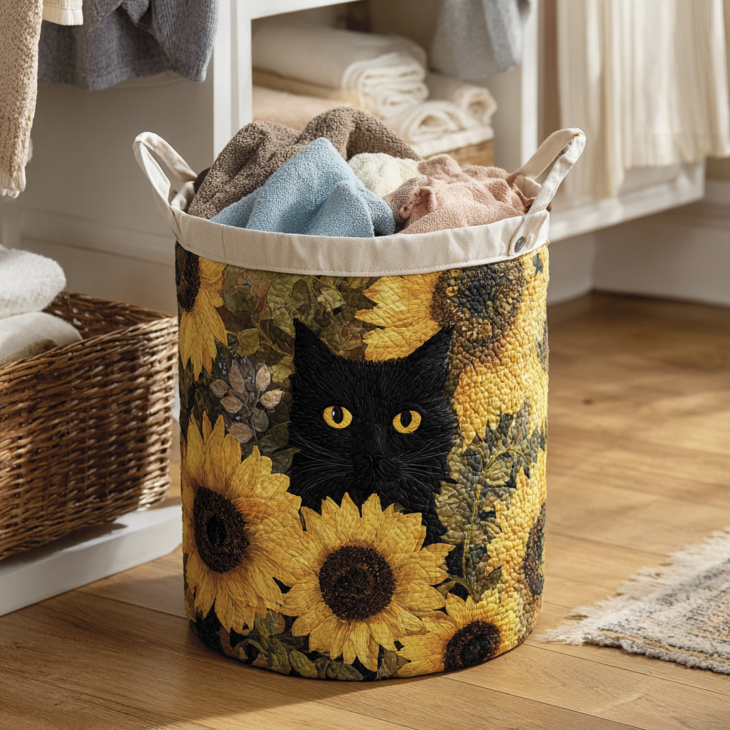 Cesto Portabiancheria – Sunflower Black Cat