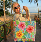 Borsa da Mare Artigianale – Tropical Flower